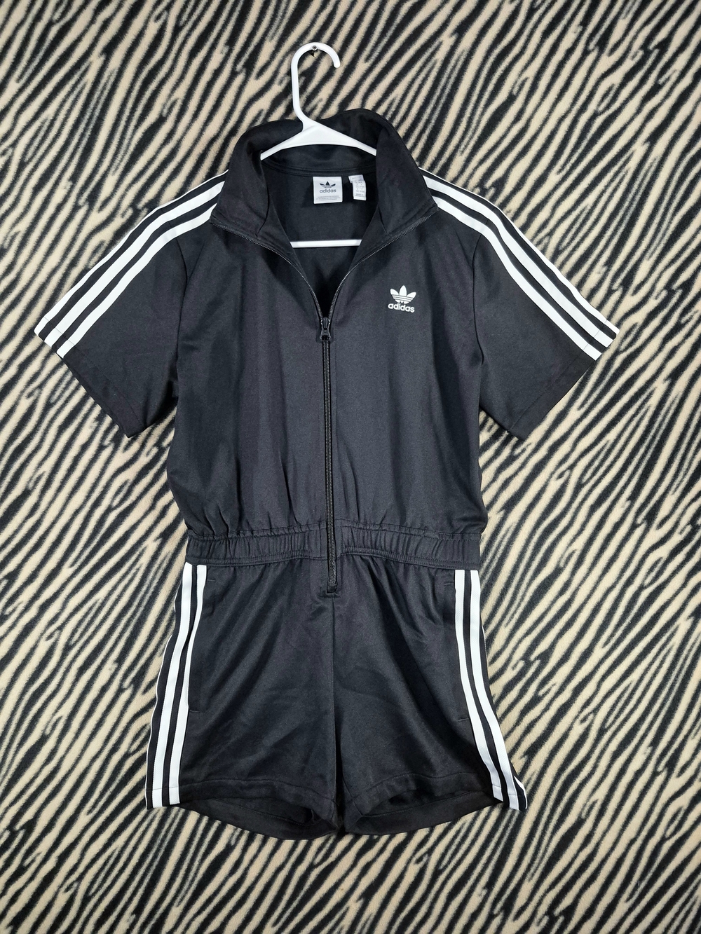 Adidas Originals Girls Firebird Short Sleeve Romper Black